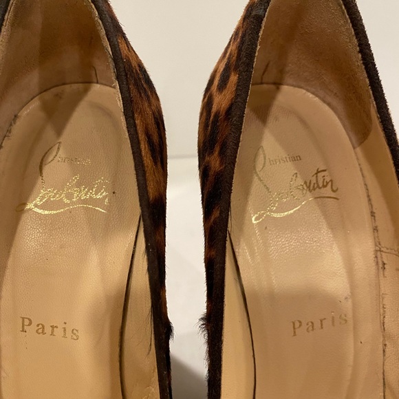 Christian Louboutin coroclic wedge leopard pumps